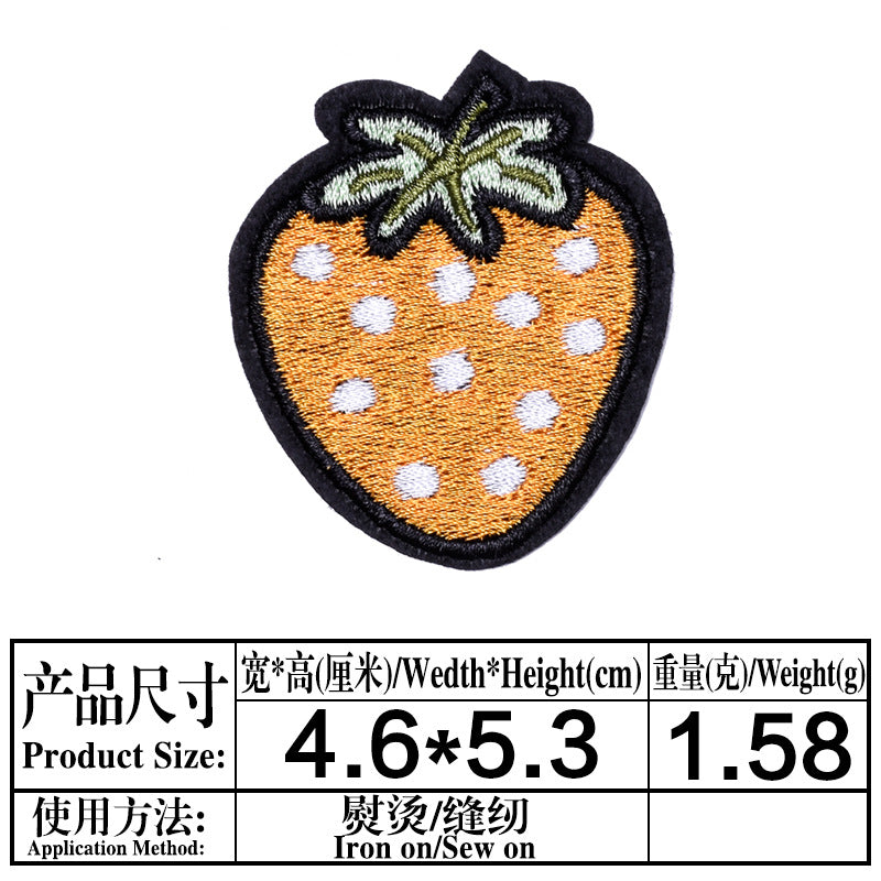 Wholesale Fruit flower  strawberry  pineapple embroidery patch